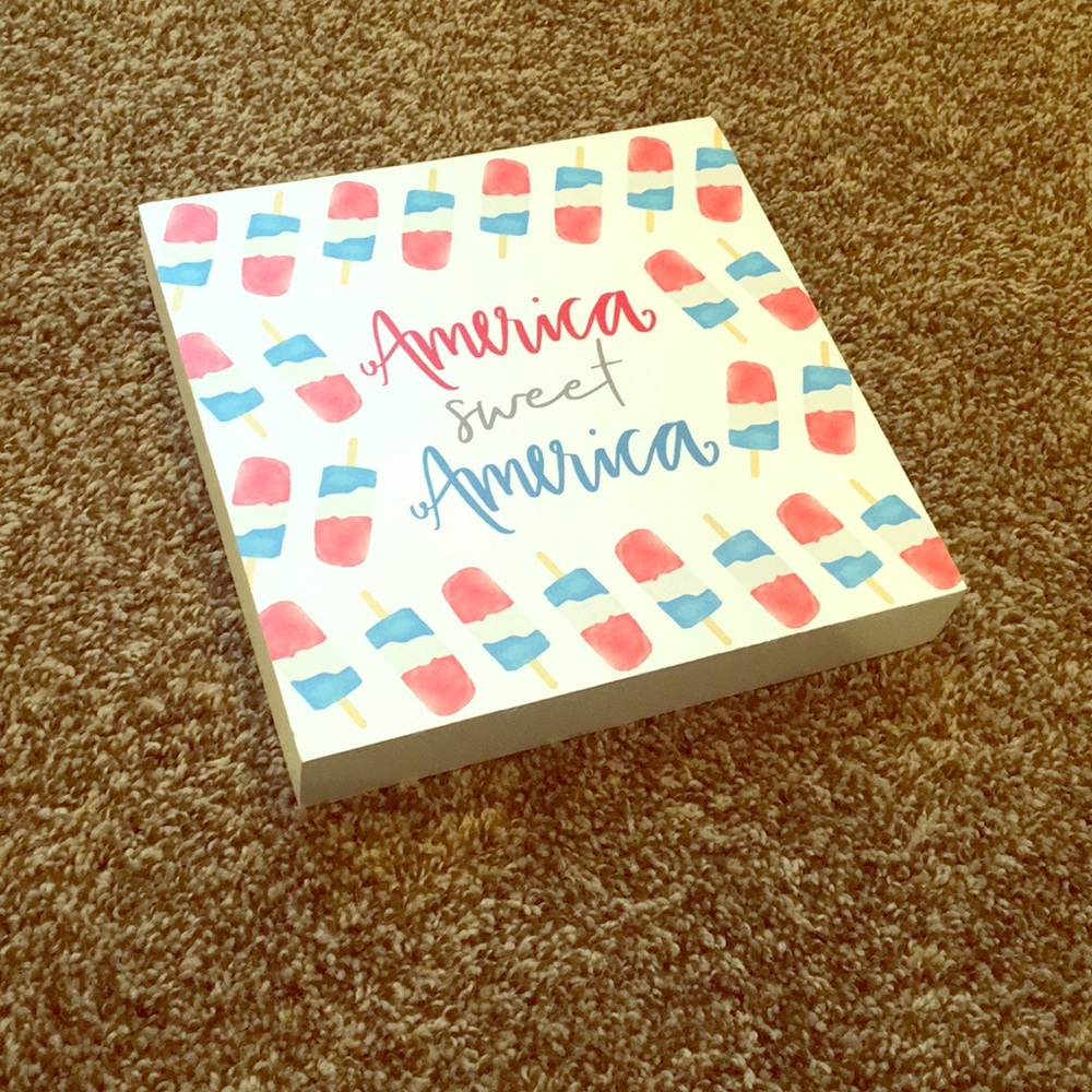 America sweet America canvas sign